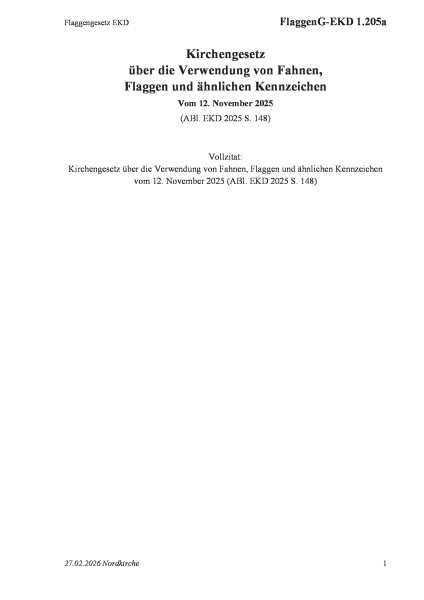 1.205a Flaggengesetz EKD