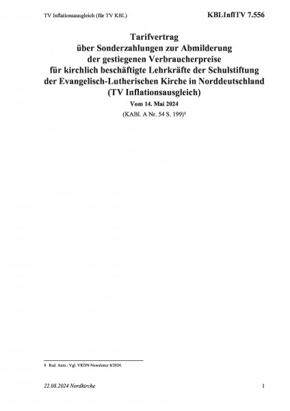 7.556 TV Inflationsausgleich (für TV KBL)