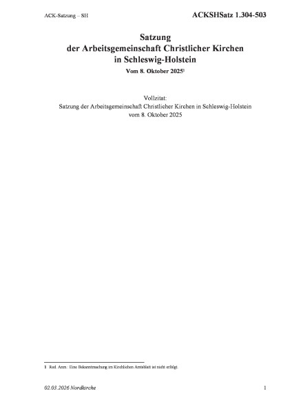 1.304-503 ACK-Satzung – SH
