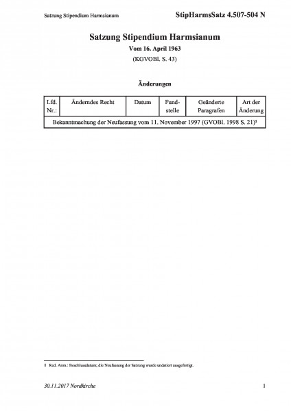 4.507-504 N Satzung Stipendium Harmsianum