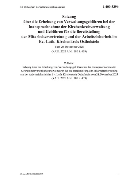 1.400-539b KK Ostholstein Verwaltungsgebührensatzung