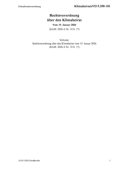 5.350-101 Klimabeiratsverordnung