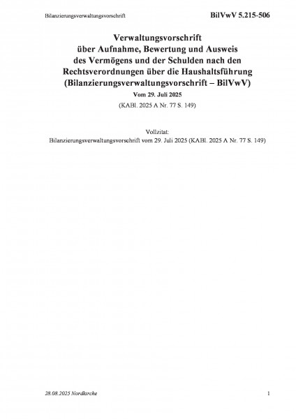 5.215-506 Bilanzierungsverwaltungsvorschrift