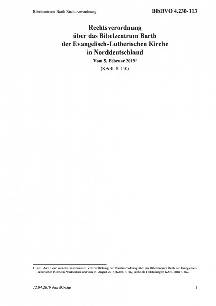 4.230-113 Bibelzentrum Barth Rechtsverordnung